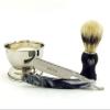 4 Pc Wet Straight Razor, Cup, Soap, Bristle Shaving Brush Set for Him view 1