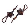 Parcelona French Rose Flower Twist N Clip Set of 2 Cellulose Acetate Shell Hair Clip Barrette 10.5 cm view 1