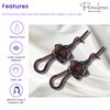 Parcelona French Rose Flower Twist N Clip Set of 2 Cellulose Acetate Shell Hair Clip Barrette 10.5 cm view 2