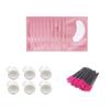 3x100 Packs- Lint Free Lash Extension Eye Gel Patches & Glue Rings Holder Eyelash Extension Rings & Eyelash Mascara Brushes Wands view 1