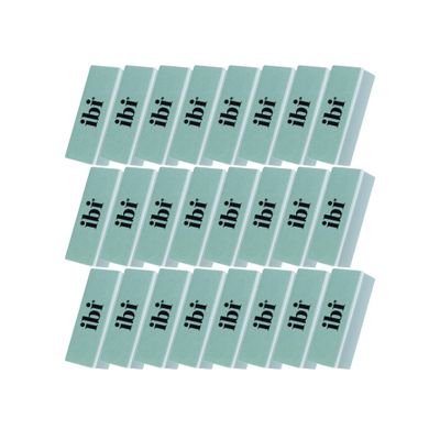 IBI Shining Nail Buffer Block | 2 Sides Blue for Buffing & 2 Sides White for Shinning (24PCS)