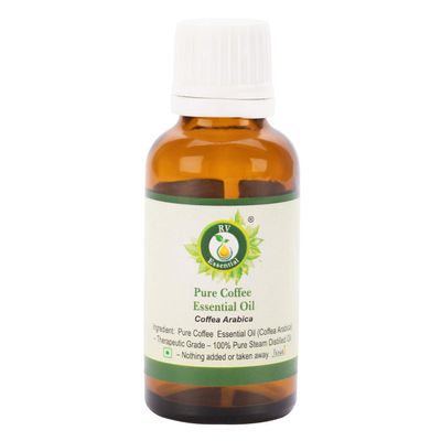 R V Essential Pure Coffee Essential Oil 15ml (0.507oz)- Coffea Arabica (100% Pure and Natural Steam Distilled)