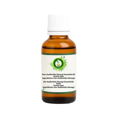 R V Essential Pure Asafoetida (Heeng) Essential Oil 5ml (0.169oz)- Ferula Assa (100% Pure and Natural Steam Distilled)