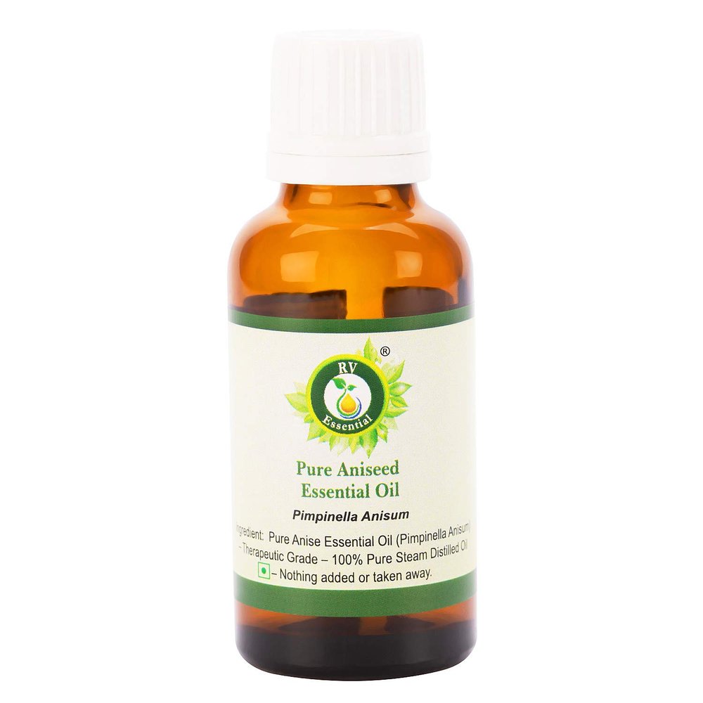 R V Essential Pure Aniseed Essential Oil 10ml (0.338oz)- Pimpinella Anisum (100% Pure and Natural Steam Distilled)