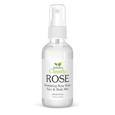 Isabellas Clearly Pure Rose Water Spray for Face, Body & Hair, 2 fl oz