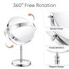 KEDSUM 1X/10X Magnifying Makeup Mirror, 8 Inch Large Table Mirror with Stand, Personal Makeup Mirror with Magnification, Double Sided Vanity Mirror with 360 Rotation, Detachable Base view 3