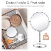 KEDSUM 1X/10X Magnifying Makeup Mirror, 8 Inch Large Table Mirror with Stand, Personal Makeup Mirror with Magnification, Double Sided Vanity Mirror with 360 Rotation, Detachable Base view 4