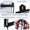 TSA Approved Toiletry Bag 3-1-1 Clear Travel Cosmetic Bag with Handle - Quart Size Bag with Zipper - Carry-on Luggage Clear Toiletry Bag for Liquids - Airport Airline TSA Compliant Bag for Man Women view 2