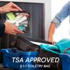 TSA Approved Toiletry Bag 3-1-1 Clear Travel Cosmetic Bag with Handle - Quart Size Bag with Zipper - Carry-on Luggage Clear Toiletry Bag for Liquids - Airport Airline TSA Compliant Bag for Man Women view 3