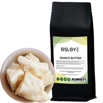 Oslove Organics Mango Butter 1 LB Pure, Natural, Hand -packed, Fresh & Fluffy in DIY mixes | Obtained from Mango seeds | Use for DIY leave in conditioner, Salves, Body Butter, Lotions & Soaps
