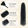 Goddess Locs Crochet Hair 6 Packs, 16 Inch Straight Faux Locs Crochet Braids, Pre-Looped Curly Soft Synthetic Braiding Hair Extensions for Black Women(16 Inch, 6 Packs, 1B#) view 4
