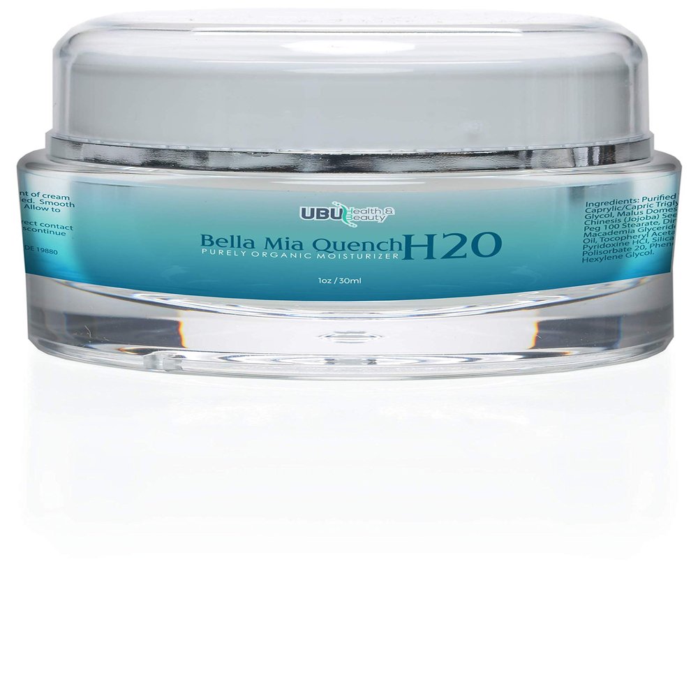 BellaMia Quench H20 - Purely Organic Moisturizer - Anti Aging Night Cream - Love the skin you're in - Heal & Protect - Prevent & Restore - Reduce the appearance of aging and protect your skin