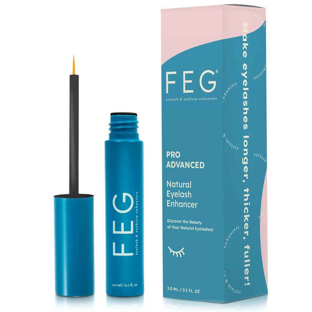 FEG Pro Advanced Natural Eyelash Enhancer Serum for Rapid Lash Growth | Extra Strength Lash Serum for Growing Thick, Full, and Long Eyelashes | 3ml | Stimulates Natural Growth