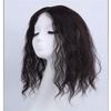 Mono Real Human Hair Toppers for Women, 9x14cm Topper Curly Top Hairpieces with Clips for Thinning Hair (10" Dark Brown) view 2