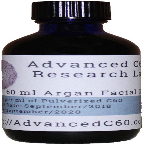 60ml of Argan facial oil enhanced with Carbon 60 fullerenes