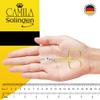 Camila Solingen CS04 Professional Nail Cuticle Scissors, Hypoallergenic Gold Plated Sharp Curved Manicure Pedicure Grooming for Finger and Toe Nail Care. Made of Stainless Steel in Solingen, Germany view 4