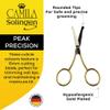 Camila Solingen CS06 Professional Hypoallergenic Gold Plated Rounded Safety Tip Scissors for Facial, Body & Nostril Hair. for Men Women & Kids. Made of Durable Stainless Steel in Solingen, Germany view 2
