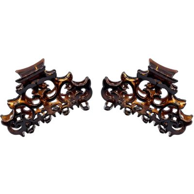 Camila Paris NV118/2 Set of 2 French Hair Clip for Women, Girls Hair Claw Clips Jaw Fashion Durable and Styling Hair Accessories for Women, Strong Hold No Slip Grip, Made in France