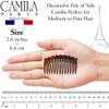 Camila Paris CP33/2 French Hair Side Comb Small Tortoise Shell French Twist Hair Combs Decorative, Strong Hold Hair Clips for Women Bun Chignon Up-Do Styling Girls Hair Accessories, Made in France view 3
