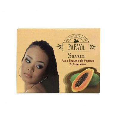 Organic Extract of Papaya Exfoliating Soap 80g - Formulated to Soften Skin, with Papaya and Aloe Vera (Pack of 1)