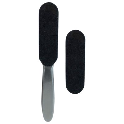 1pc - PANA Reusable Stainless Steel Double-Sided Pedicure Foot File with Refill for Callus Removing (Round Style)