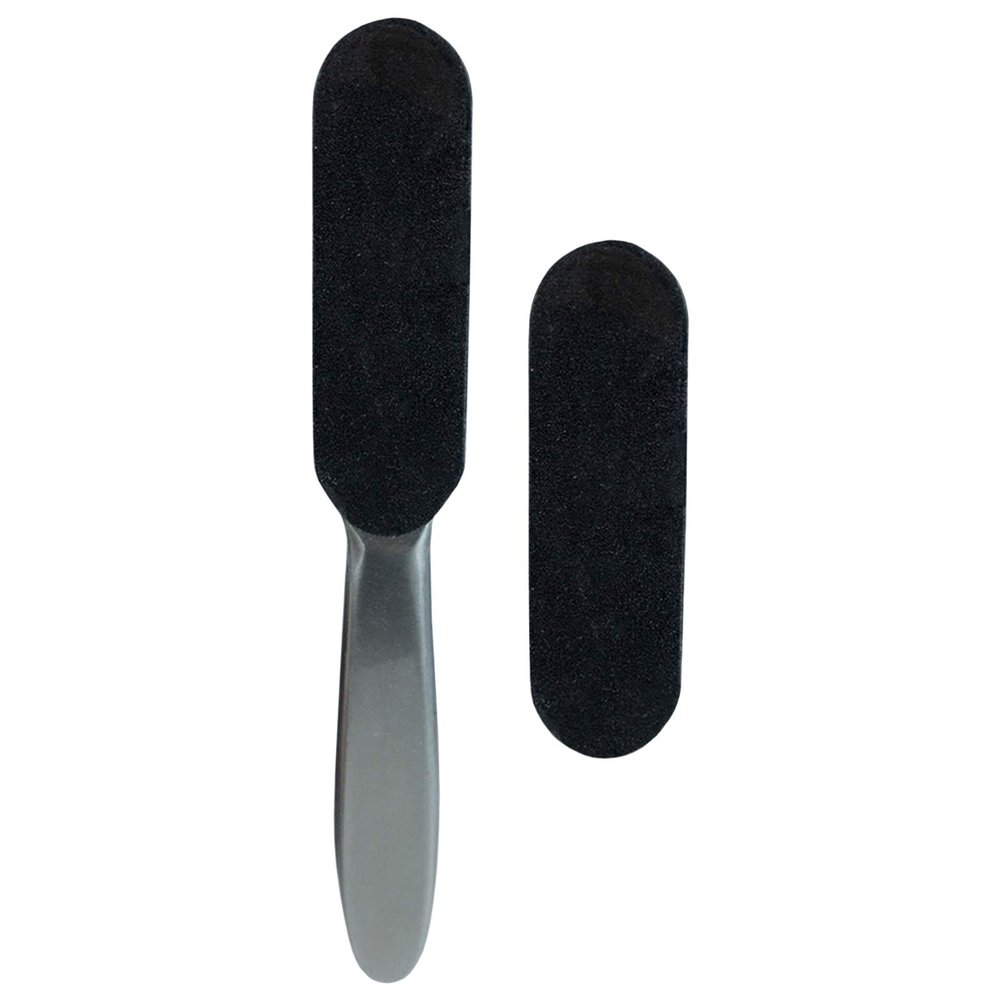 1pc - PANA Reusable Stainless Steel Double-Sided Pedicure Foot File with Refill for Callus Removing (Round Style)