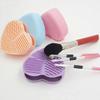 AKOAK Makeup Brush Cleaner Heart Shaped Silicone Multi Texture Surface Cosmetic Brushes Cleaning Necessary Tools Washing Brushegg (1pc,Pink) view 2