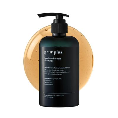 Grunplus Hair Growth Shampoo | 8.45 fl oz | For Thinning Hair | Herbal Essences | Scalp Nutrition | Removes Sebum | Relieves Itching