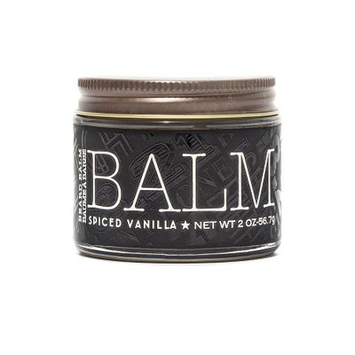 18.21 Man Made Beard Balm for Men, Spiced Vanilla, 2 fl. oz - Premium Grooming Cream with Low Shine for Conditioning and Shaping Beards, Mustaches - Scented Facial Hair Balms, Long-Lasting Moisture