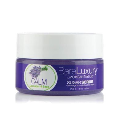 Morgan Taylor BareLuxury Calm Lavender & Sage Scrub Jar, 8 oz  Exfoliating Pedi/Mani Scrub with Lavender & Sage for Smooth, Relaxed, and Revitalized Skin