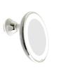 JiBen LED Lighted 10X Magnifying Makeup Mirror with Power Locking Suction Cup, Bright Diffused Light and 360 Degree Rotating Adjustable Arm, Portable Cordless Home and Travel Bathroom Vanity Mirror view 1