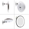 JiBen LED Lighted 10X Magnifying Makeup Mirror with Power Locking Suction Cup, Bright Diffused Light and 360 Degree Rotating Adjustable Arm, Portable Cordless Home and Travel Bathroom Vanity Mirror view 2