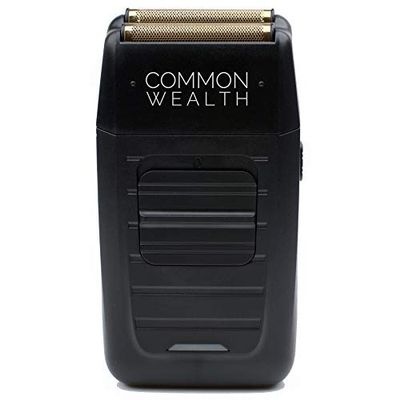 Common Wealth Professional Shaver Cordless Hypoallergenic Bump Free Gold Pro Foil Barber Finishing Shaper Trimmer Tool CWPS26 For Beard Neckline & Tapered Fades