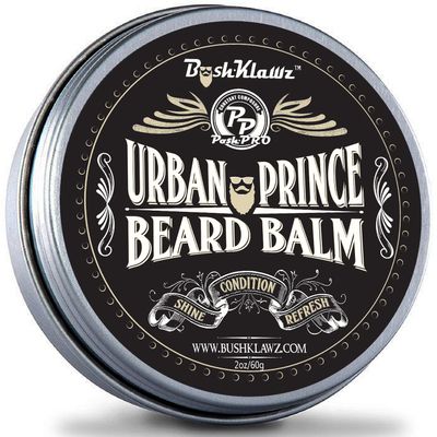 BushKlawz Urban Prince Premium Refreshing Scented Beard Butter Moisturizer - 2 oz Gift for Bearded Men
