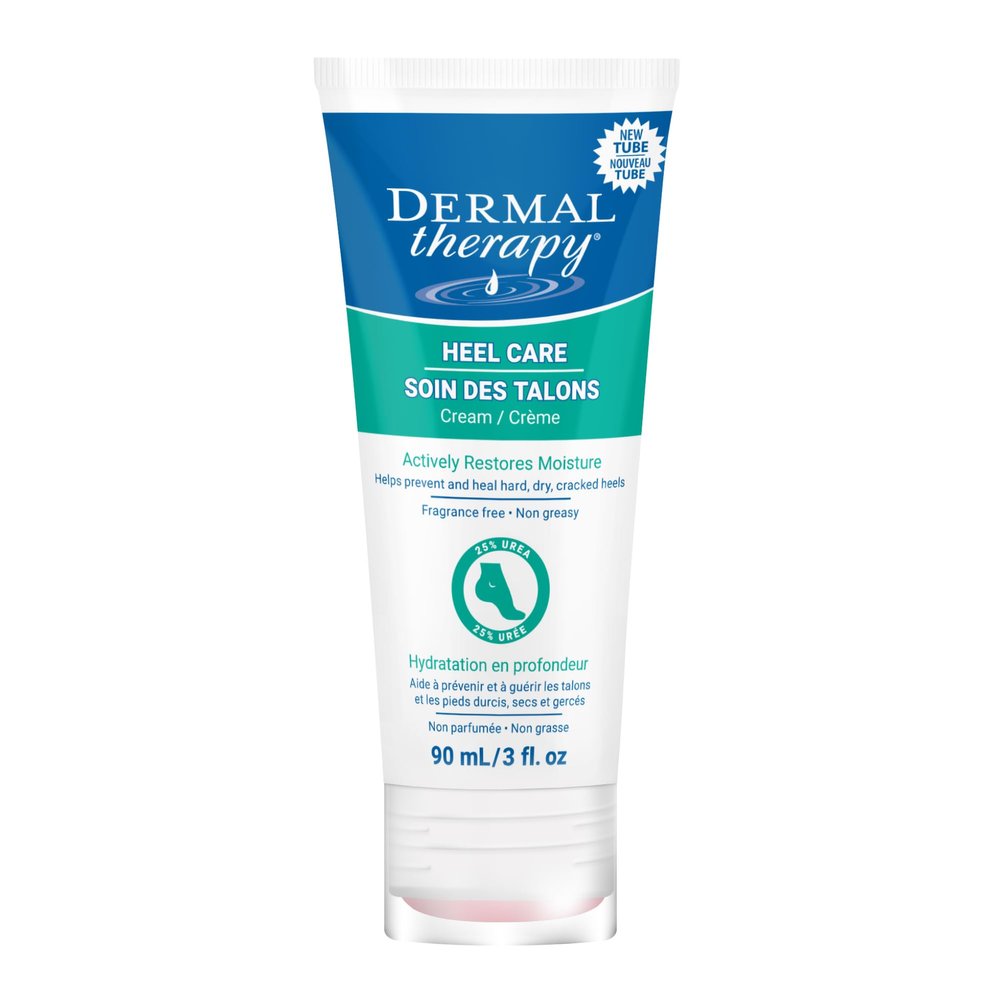 Dermal Therapy - Heel Care Cream, Foot Cream for Dry Cracked Heels, Intense Foot Moisturizer with Urea and AHA, Foot Lotion and Feet Exfoliator with Non-Greasy Formula, 3 o.z.