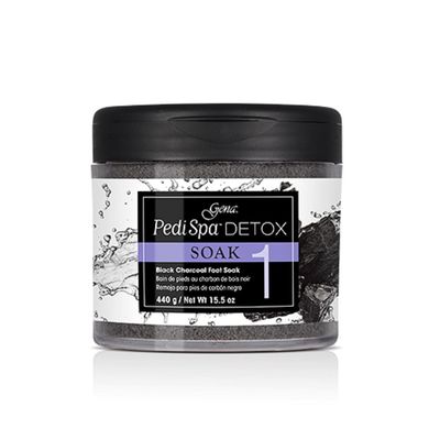 Gena Pedi Spa Detox Black Charcoal Foot Soak #1, 15.5 Fluid Ounce