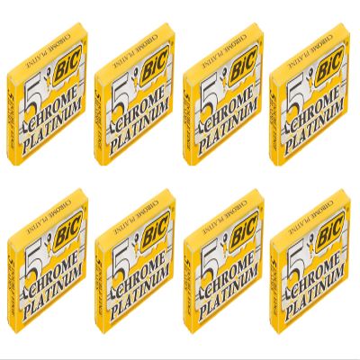 40 Bic Chrome Platinum Double Edge Razor Blades