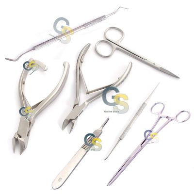 Chiropody Podiatry Supplies Tools Set for Thick Toenails and Procedures Stainless Steel by G.S Online Store