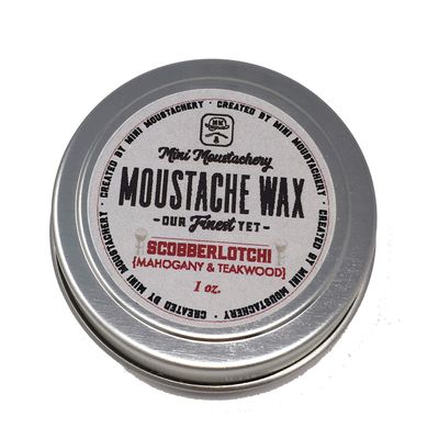 Mini Moustachery Wax Scobberlotch (Mahogany & Teakwood)