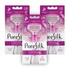 Pure Silk Contour 6 Premium Disposable Razor Value Pack Bundle (3 Packs/9 Total Razors) view 2