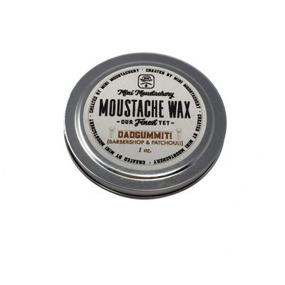 Mini Moustachery Wax Dadgummit (Barbershop & Patchouli)