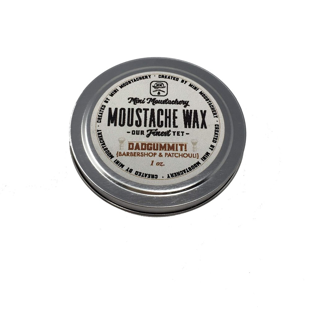 Mini Moustachery Wax Dadgummit (Barbershop & Patchouli)