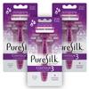 Pure Silk Contour 3 Premium Disposable Razor Value Pack Bundle (3 Packs/12 Total Razors) view 2