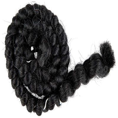 Mehron Makeup Crepe Hair | Fake Hair for Special Effects Makeup, Theatre, Stage & Screen, Cosplay, Halloween FX| 12 Inch Extra Long Braid (Black)