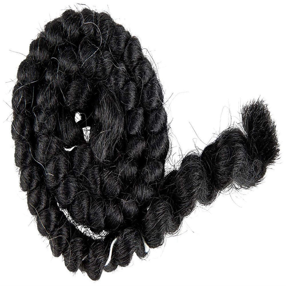 Mehron Makeup Crepe Hair | Fake Hair for Special Effects Makeup, Theatre, Stage & Screen, Cosplay, Halloween FX| 12 Inch Extra Long Braid (Black)