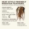 Sexy Sparkles Feather Hair Extension  25 Loose Long Natural Rooster Feathers in Brown, Beige, and Grizzly, All Individual Feathers, Ranging From 6 to 11 Inches in Length view 3