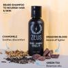 ZEUS Travel Beard Shampoo & Conditioner Combo for Men, Grooming Set with Green Tea & Essential Oils, Softens, Hydrates & Moisturizes Facial Hair (Made in USA) Sandalwood view 2