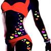 Sasswear Blacklight Heart Body Stickers - Neon, 40/pk view 1