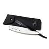 TRU BARBER Professional Barber Blade Straight Razor, Straight Blade Razor with 1.5mm Blade Exposure - Durable Straight Edge Razor, Single Edge (Black/White) view 1