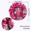 4 Pack Soft Satin Sleeping Cap Wide Band Salon Bonnet Silk Night Sleep Hat Hair Loss Cap for Women, 4 Styles view 3